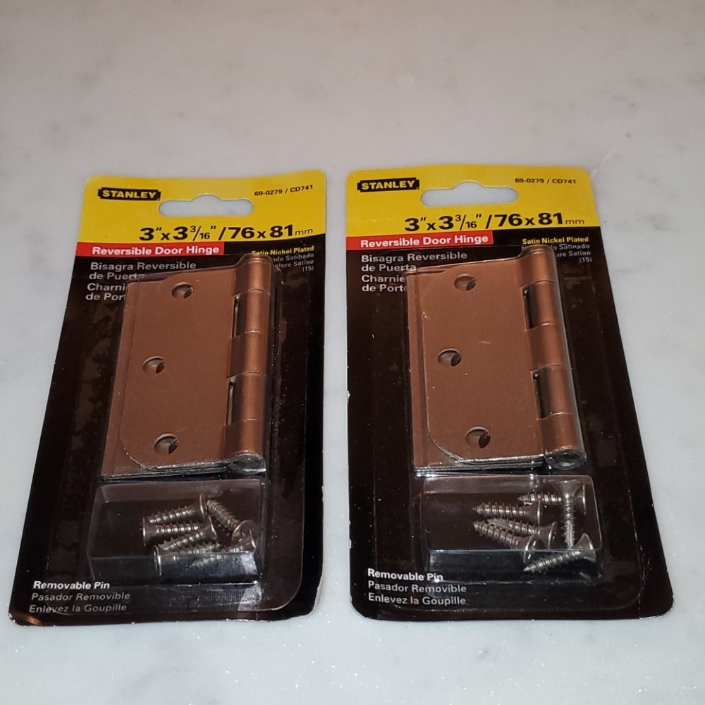 NWOT STANLEY reversible door hinges